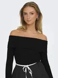 JDYLIVA LIFE L/S OFF SHOULDER PULL KNT