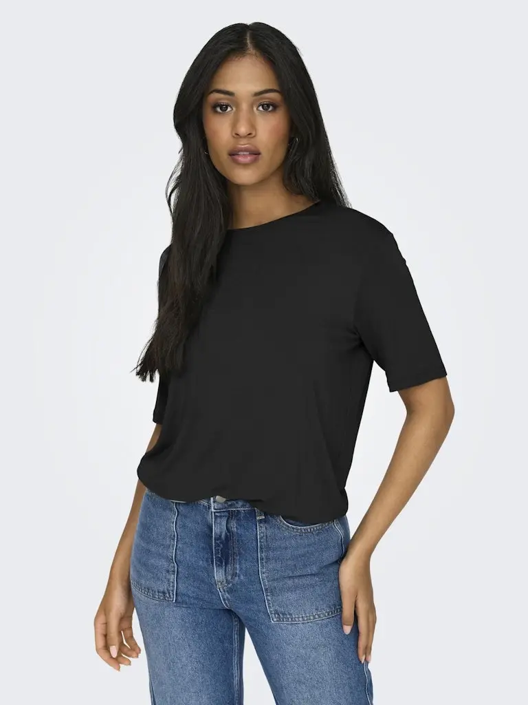 JDYMILA S/S O-NECK TOP JRS