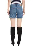 Jeans-Shorts mit mittelhohem Bund