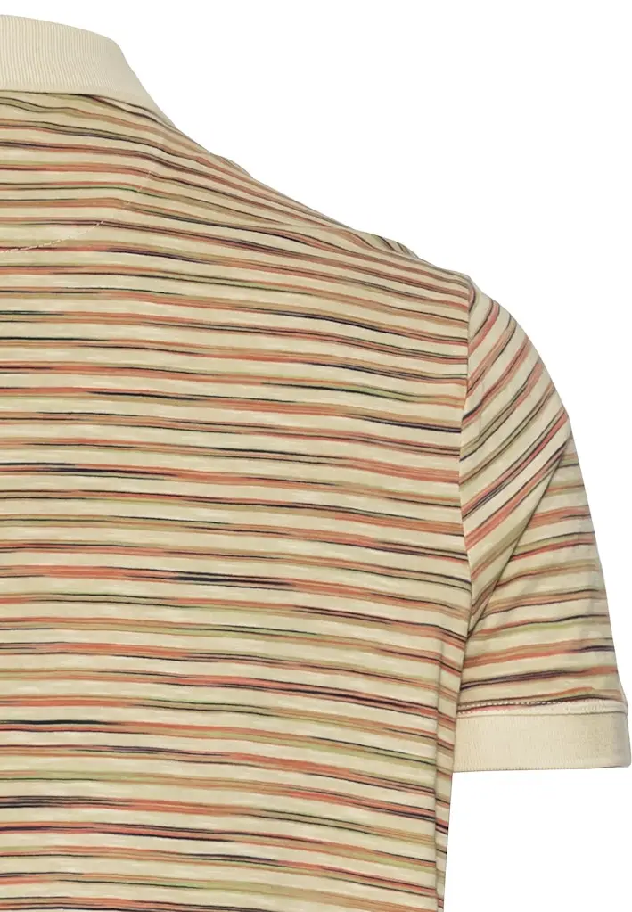 Jersey Poloshirt mit Multicolour-Streifen