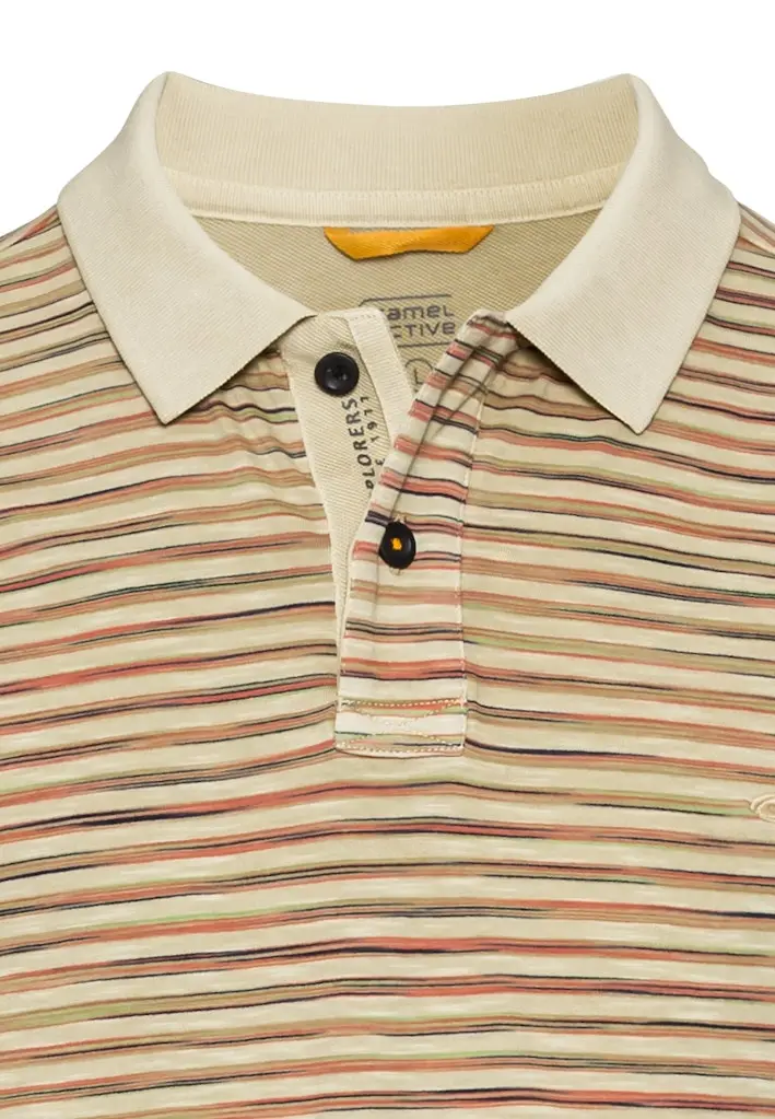 Jersey Poloshirt mit Multicolour-Streifen