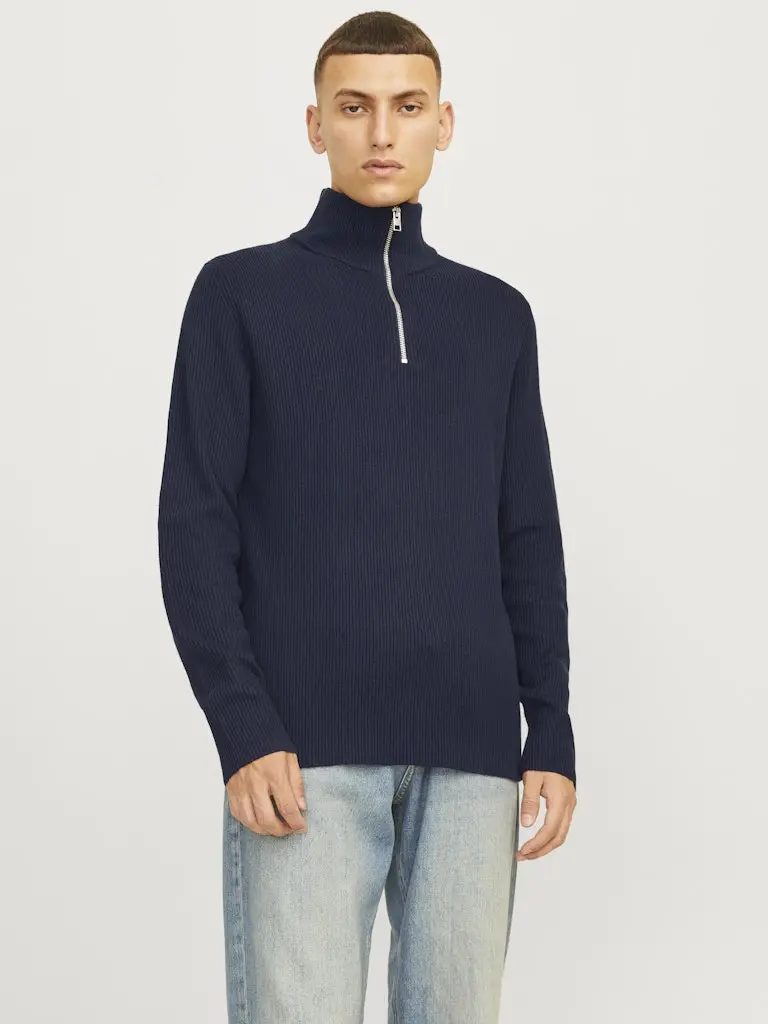 JJEPERFECT KNIT HALF ZIP SN