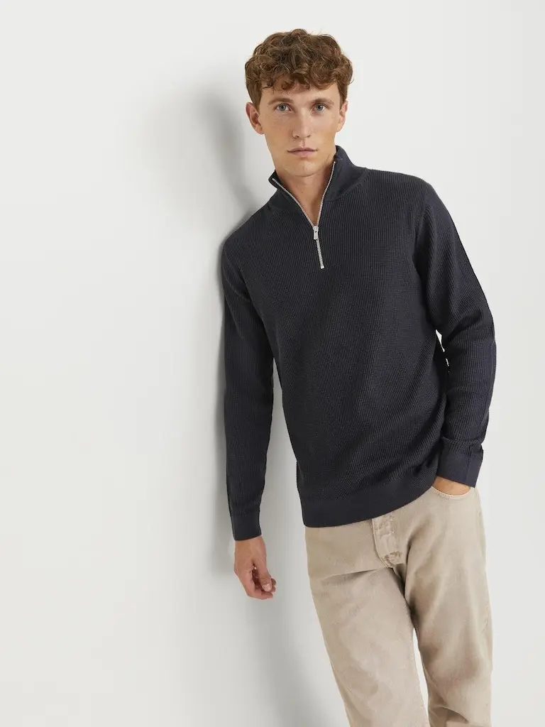 JPRBLAARTHUR KNIT HALF ZIP CH