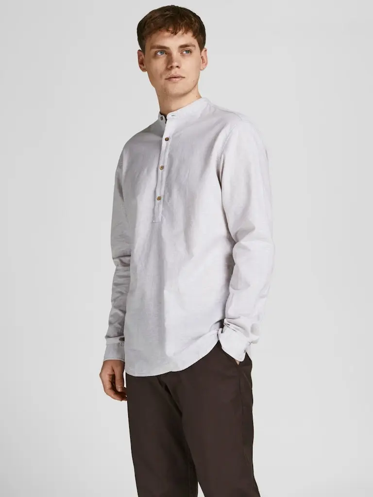 JPRBLASUMMER HALF PLACKET SHIRT L/S SN