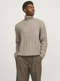 JPRBLATRENT KNIT CABLE ROLL NECK BF LN