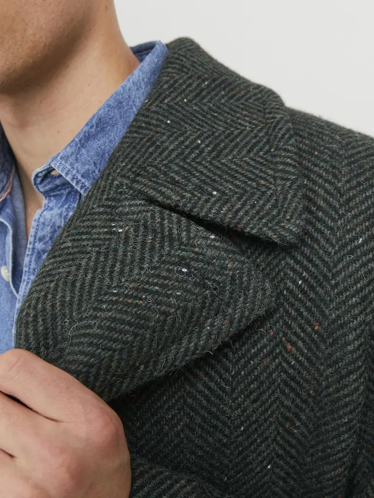 JPRBLUKANE HERRINGBONE WOOL PEACOAT