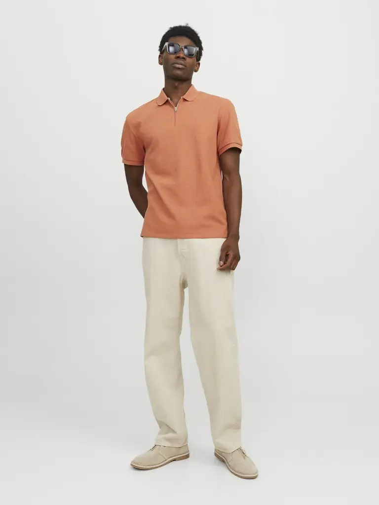 JPRCCJOHNNY HALF ZIP SS POLO SN