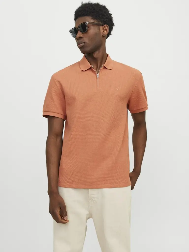 JPRCCJOHNNY HALF ZIP SS POLO SN