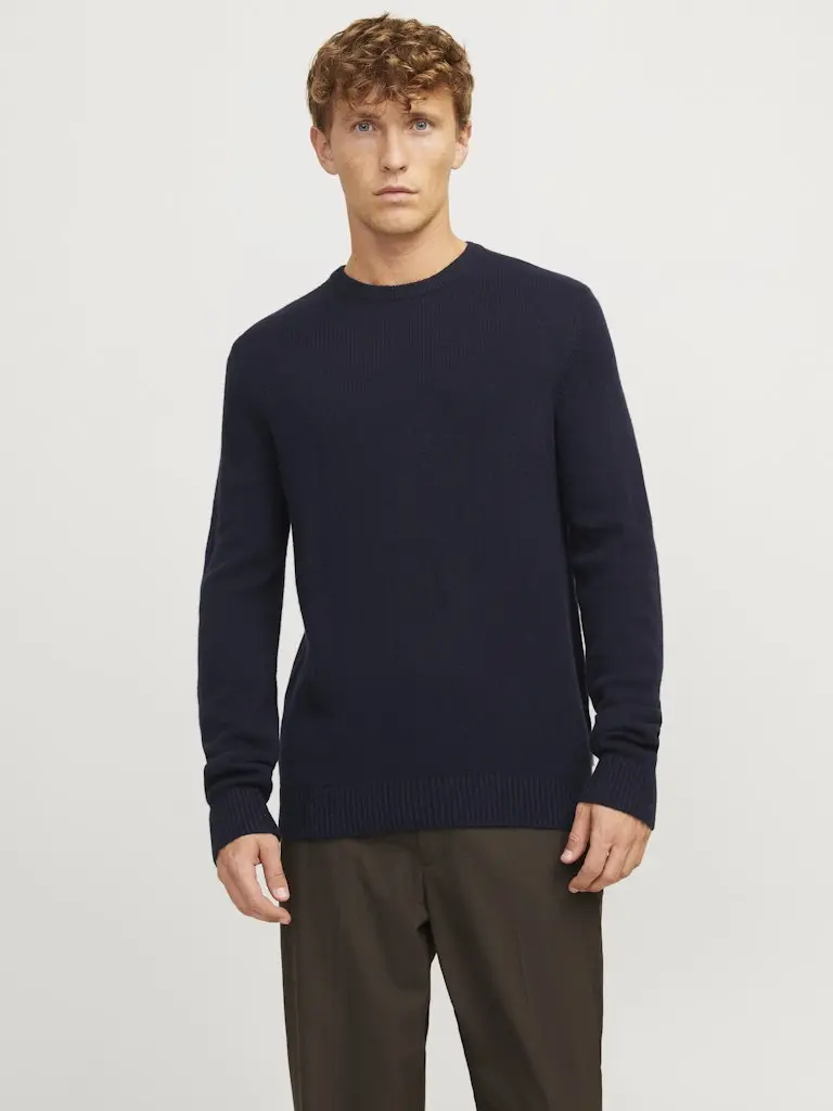 JPRCCLAMBSWOOL KNIT CREW NECK LN