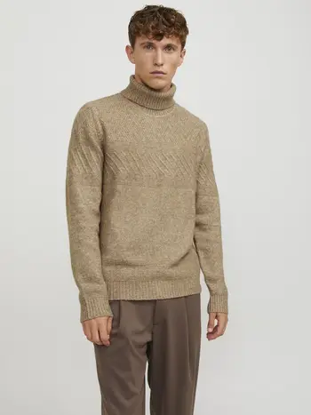 JPRCCMILO KNIT ROLL NECK BF LN