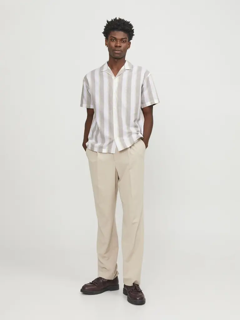 JPRCCSUMMER STRIPE RESORT SHIRT S/S LN