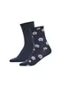 Junior silky touch flower Ankle Socks 2p