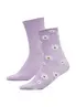 Junior silky touch flower Ankle Socks 2p