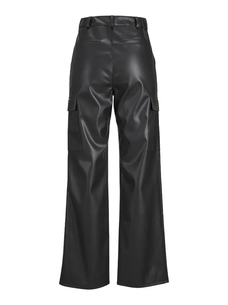 JXKENYA FAUX LEATHER CARGO PANTS