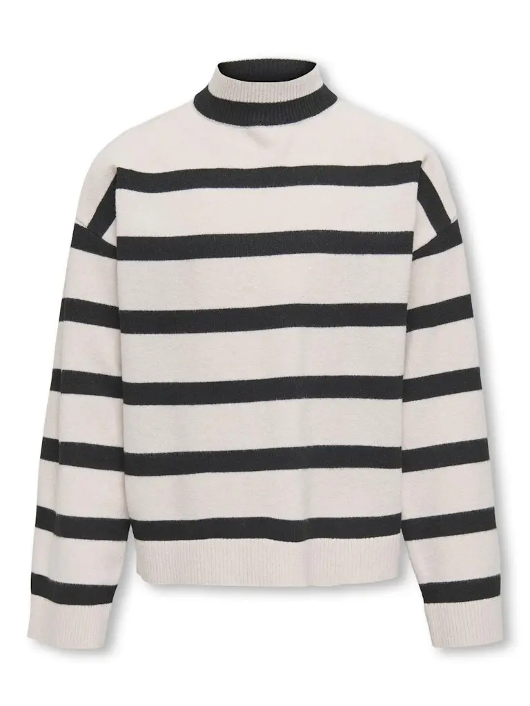 KOGAMA LS STRIPE LOOSE HIGHNECK KNT