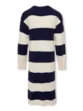 KOGIBI LS STRIPE MAXI O-NECK DRESS