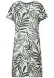 Leinenmix Print Kleid