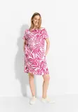 Leinenmix Print Kleid