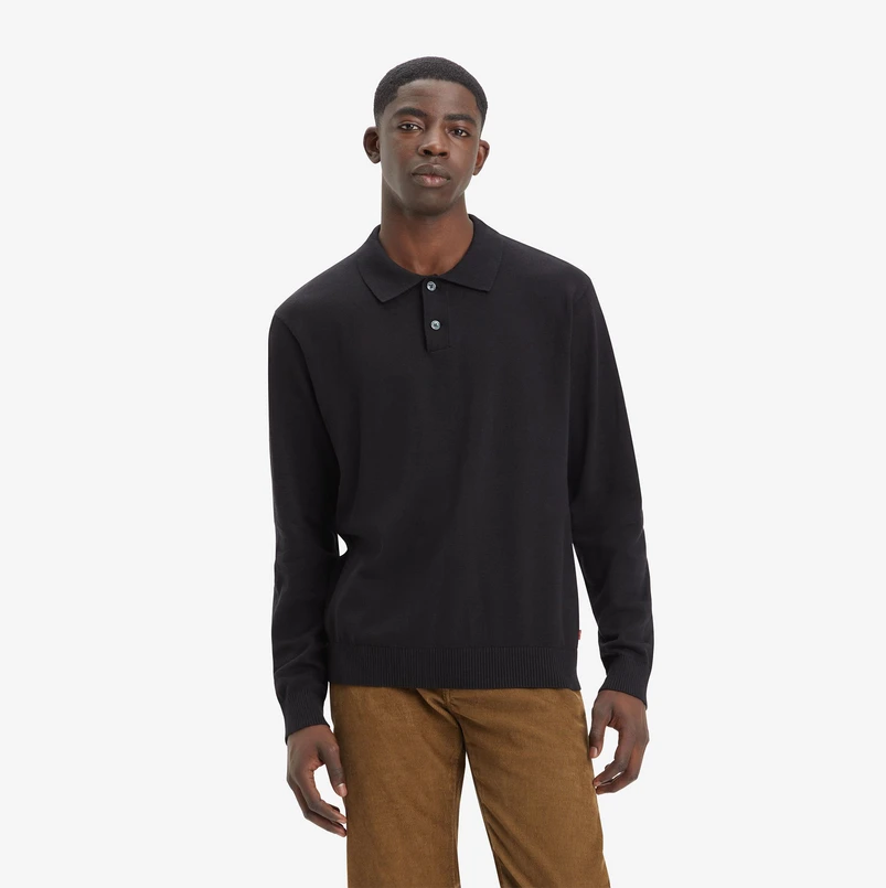 Long-Sleeve Sweater Polo