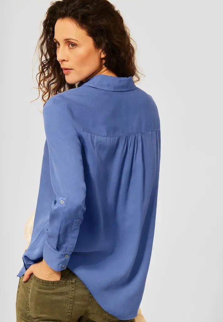 Lyocell Bluse in Unifarbe