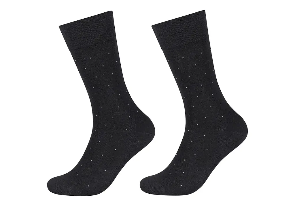 Men ca-soft mini dots Socks 2p