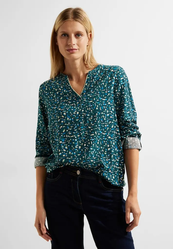 Minimal Print Bluse