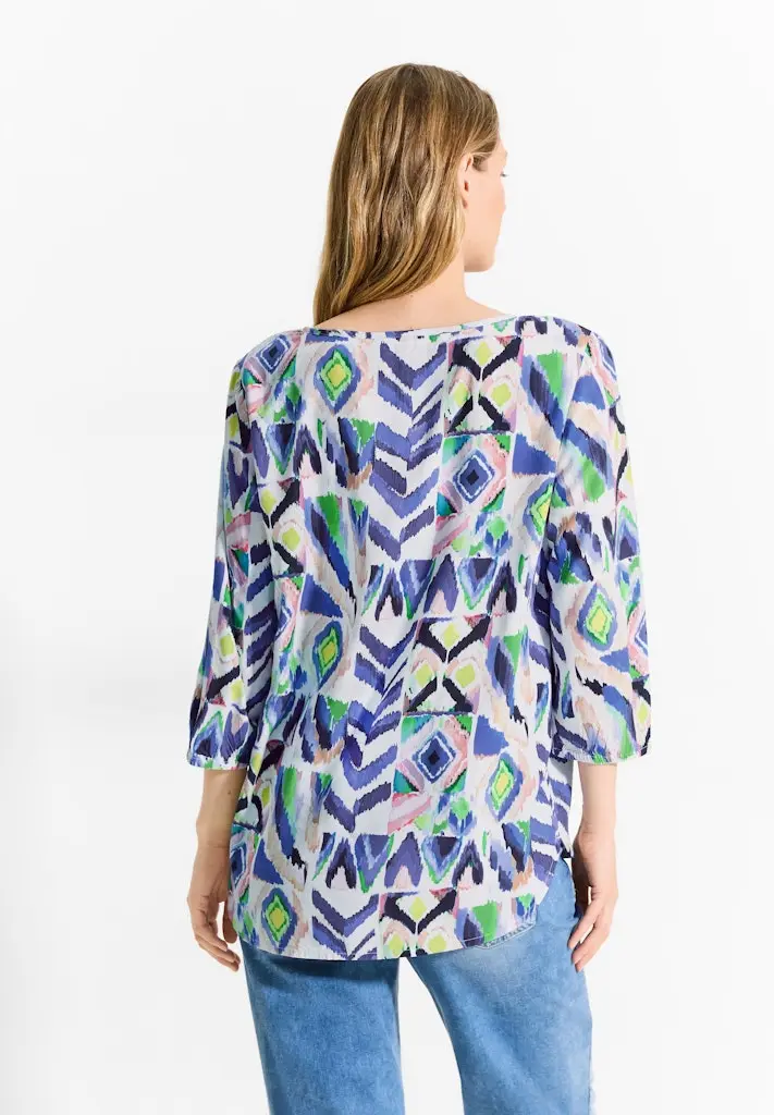 Multicolor Print Bluse