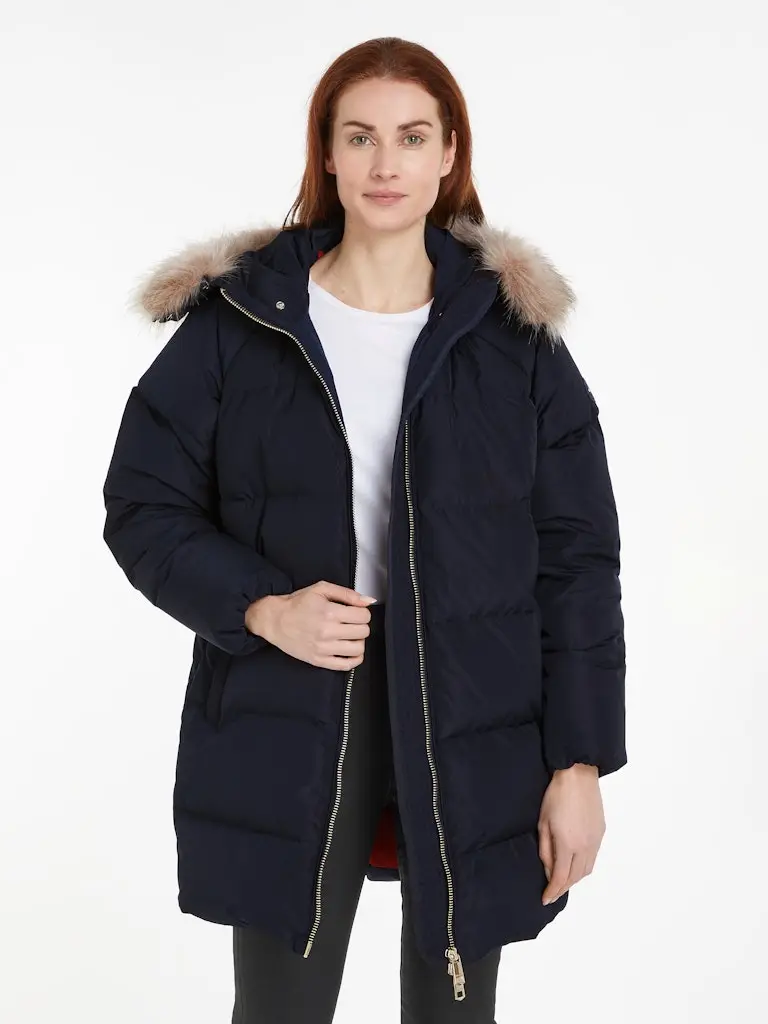 MW DOWN REG COAT WITH FUR