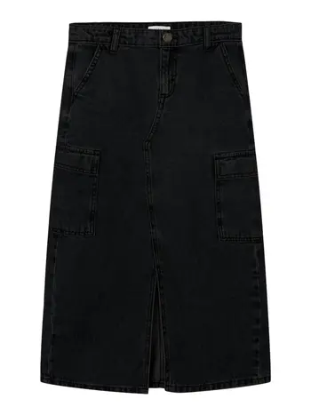 NKFMARIA DNM LONG CARGO SKIRT 2718-BE BF