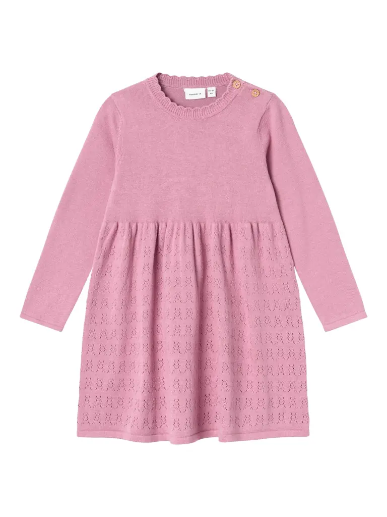 NMFOSILLA LS KNIT DRESS