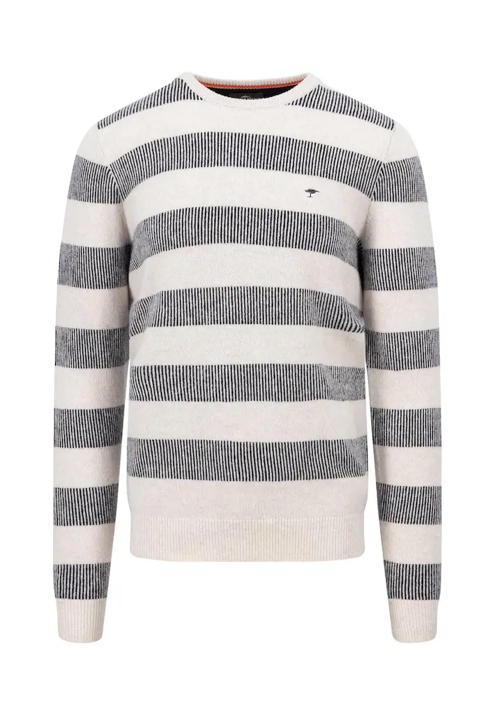 O-Neck, Lambswool, Stripe*RWS