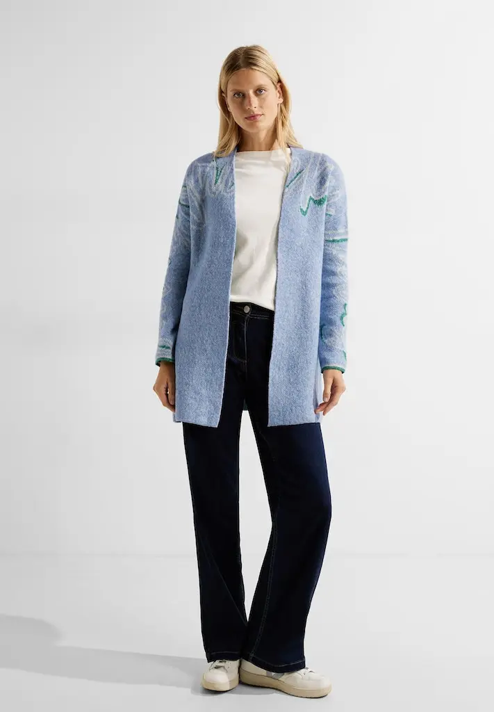 Offener Cardigan mit Wording