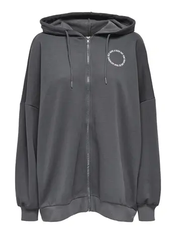 ONLDAZE L/S OVERSIZE ZIP HOOD CS SWT