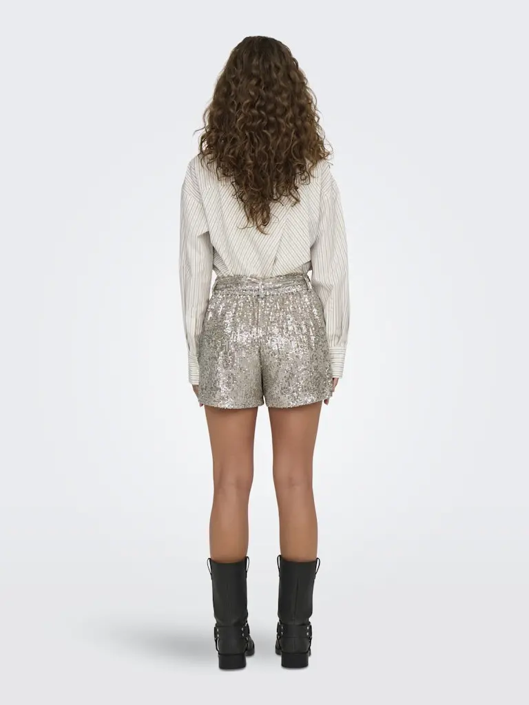 ONLFRANSA HW SEQUIN BELT SHORTS TLR