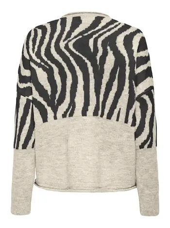 ONLJADE ZEBRA LS O-NECK CC KNT