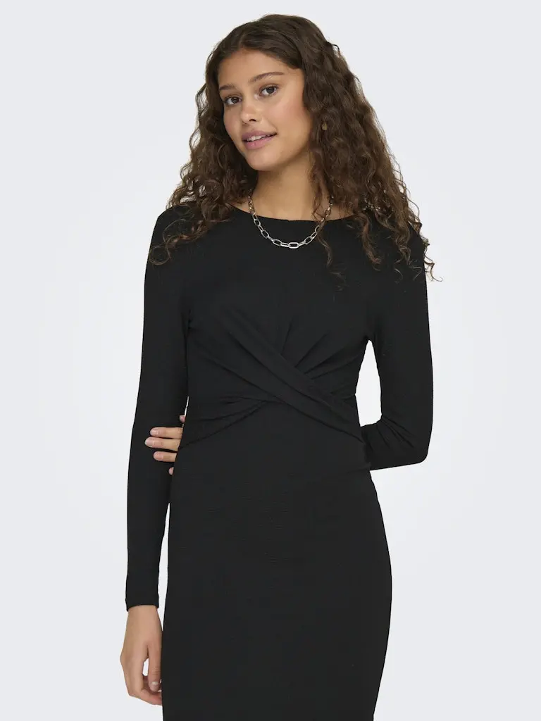 ONLQUEEN L/S GLITTER TWIST DRESS JRS