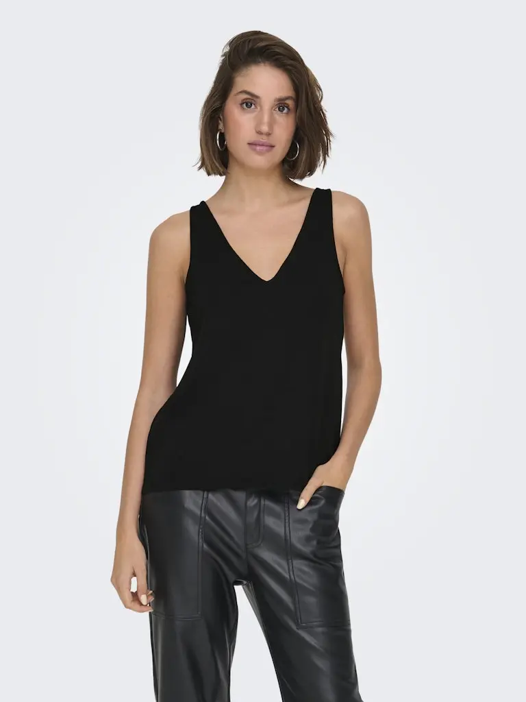 ONLQUEEN S/L V-NECK GLITTER TOP JRS