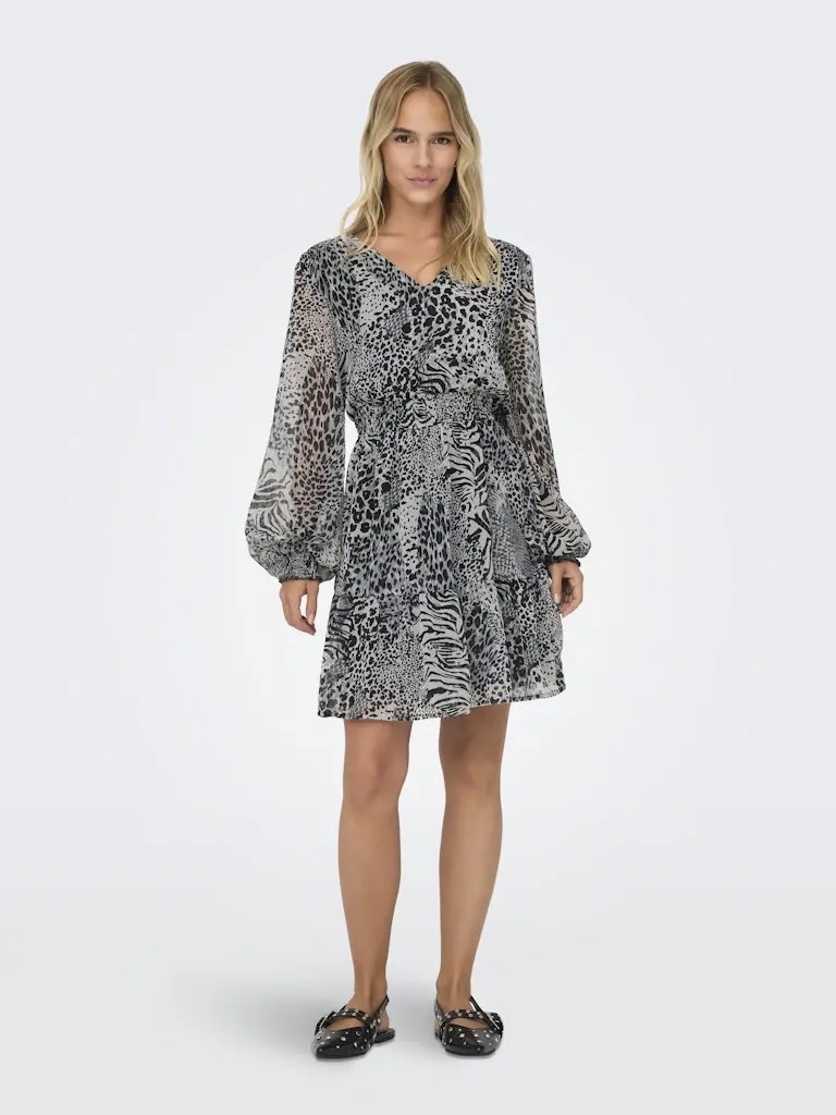 ONLRIA LIFE L/S V-NECK DRESS PTM