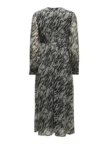 ONLSABBIE LIFE L/S V-NECK MIDI DRESS PTM