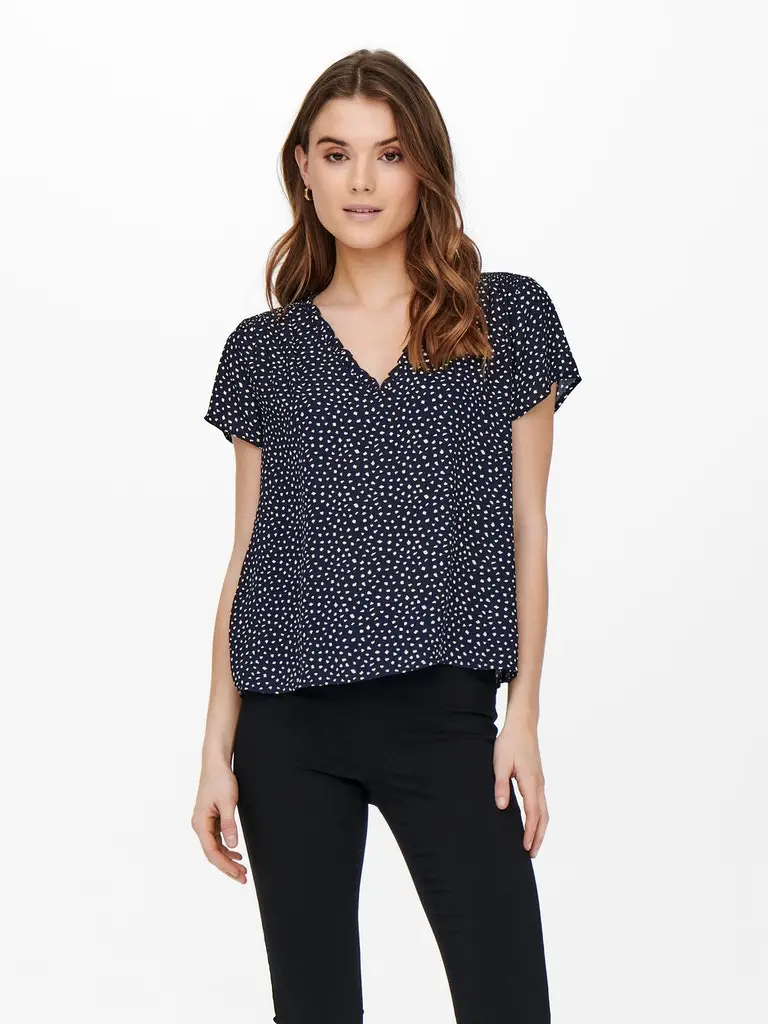 ONLSONJA LIFE S/S V-NECK TOP PTM