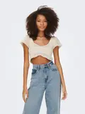 ONLSUMMER LIFE CROPPED S/S TOP EX KNT