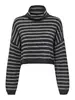 ONLTALIO LS STRIPE SHORT ROLLNECK BF KNT