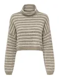 ONLTALIO LS STRIPE SHORT ROLLNECK BF KNT