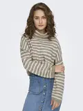 ONLTALIO LS STRIPE SHORT ROLLNECK BF KNT