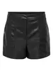 ONLTRICIA FAUX LEATHER SHORTS OTW NOOS