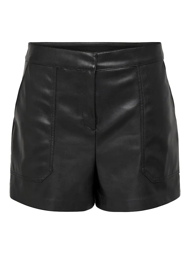 ONLTRICIA FAUX LEATHER SHORTS OTW NOOS