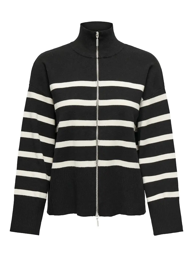 ONLVALLEY LS HIGHNECK ZIP CARDIGAN KNT