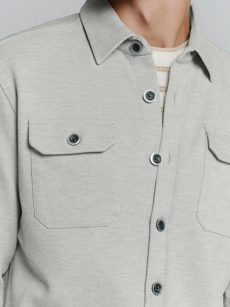 Overshirt Button Closure Sweat