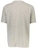 Oversized striped rough pique