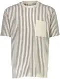 Oversized striped rough pique